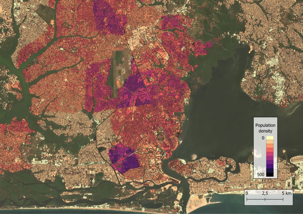 Projet Telecense - santé - densité de population